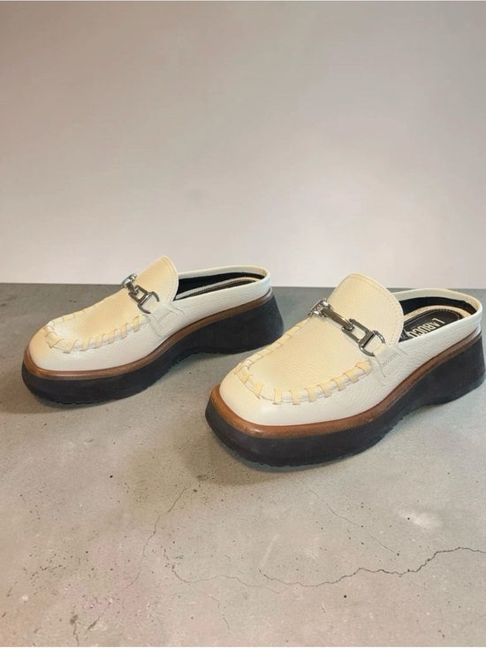 Labucq Shoes - Labucq Koko Moc Shoes Ivory Womens Womens 7 Eu 37 Made In Italy BRAND NEW